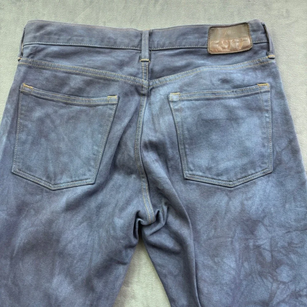J.Crew 770 Straight Fit Jeans Indigo Marbled Wash 31x32 Every Stitch Considered